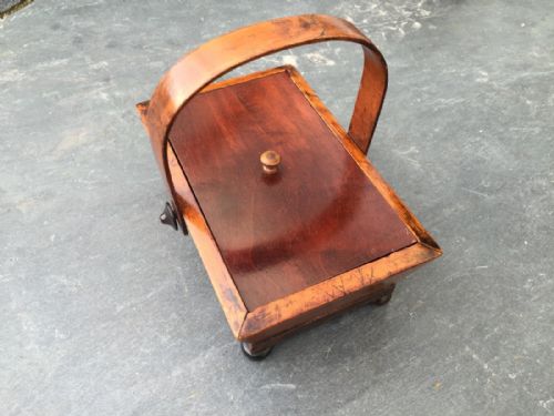 A Regency Maple Wood Rectangular Sewing Box