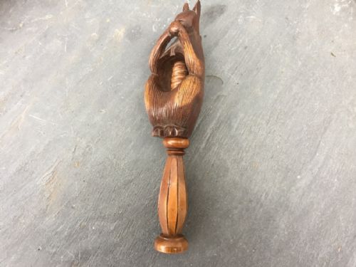 Antique Treen Squirrel Nutcracker