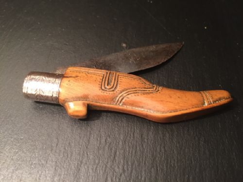 A Late Victorian  Fruit Wood Novelty Pen Knife