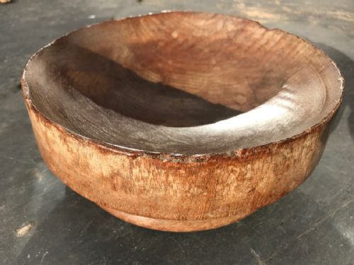 An Interesting Large 18th Century Sawn Antique Sussex Elm Log Bowl