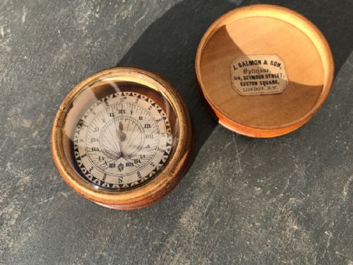 Antique  Pocket Sundial & Compass