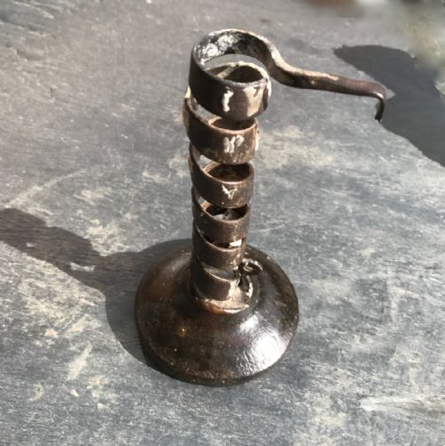 An 18th Century Spiral Candlestick