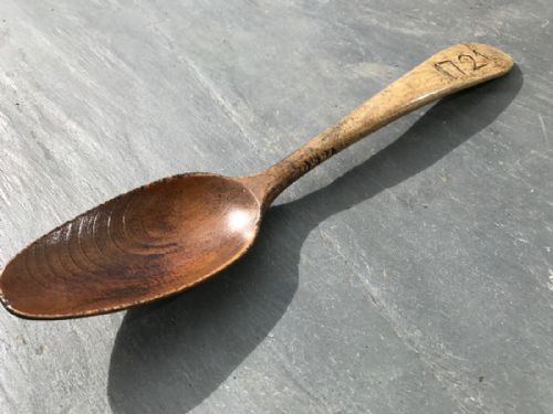 Antique Sycamore Spoon - Dated 1721