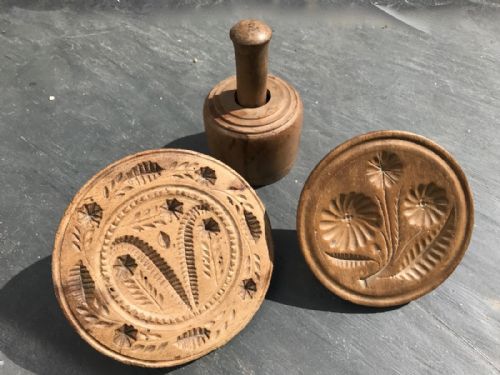Three Large  Treen Sycamore Butter Stamps - Can Be Purchased Separately