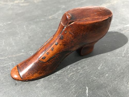 A Very Nice 19th Century Snuff Shoe Box