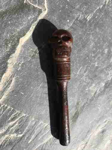 Antique Pipe Tamper/stopper - Skulls Head