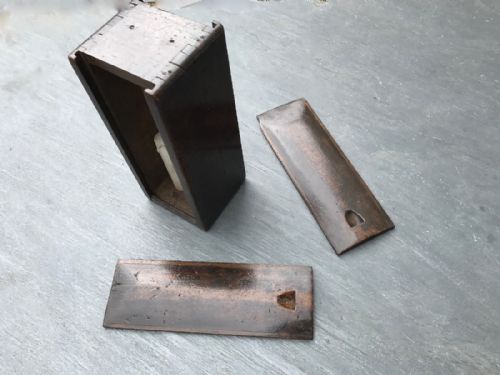 An Unusual 19th Century Double Sided Opening Walnut Candle Box and Spill Box.
