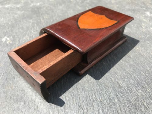 A Mid 19th Century Mahogany Snuff Book Box