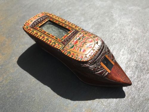 An Unusual 9th Century Snuff Shoe Box