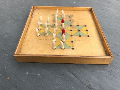 fig 1. An unusual early 19th century antique white wood game - a game of inequakity