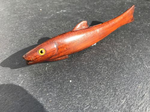 A 19th Century Mahogany Knitting Sheath in the Shape of a Fish