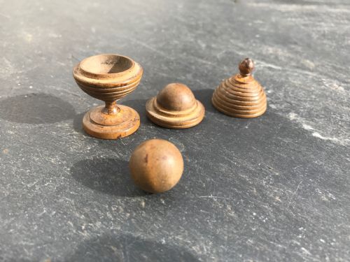 Antique Boxwood Magic Trick - Disappearing Ball