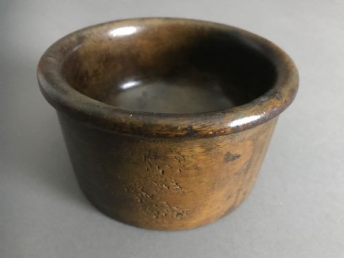 A Very Nice 19th Century Mahogany Treen Shop Counters Coin Bowl - Pinto Collection
