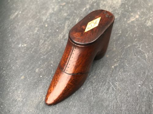 Antique Snuff Shoe Box - Well Patinated