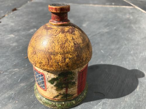 An Early 19th Century Tunbridge Ware Painted Cottage Money Box