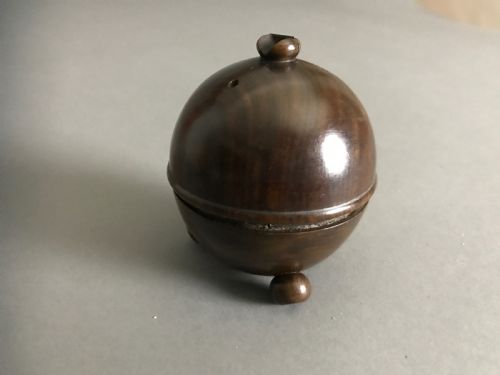 Antique Spherical String Box - With Cutter