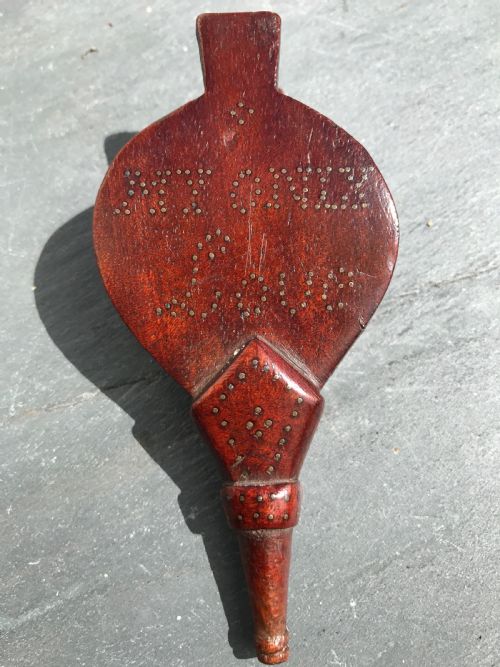 Antique Mahogany Snuff Box in the Form of Bellows.