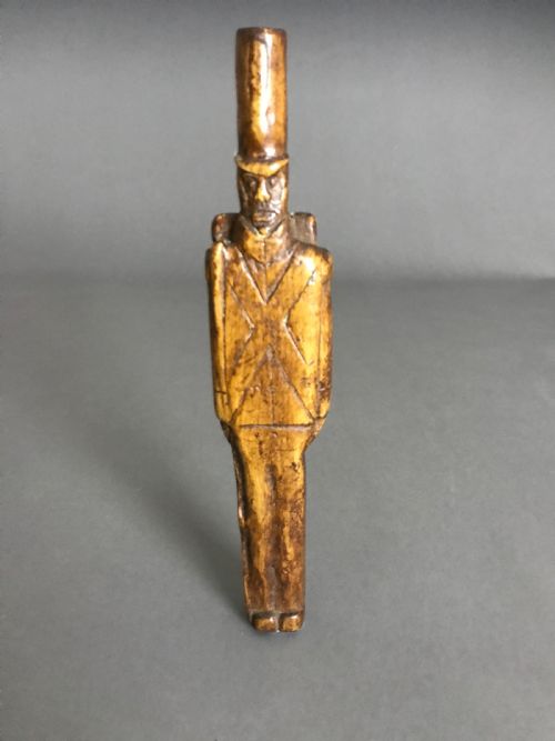 A Rare Antique Knitting Sheath - In the Form of a Soldier