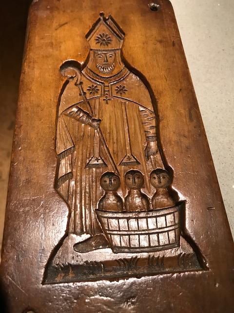 Antique Gingerbread Mould - Doublesided Father Christmas/st Nicholas