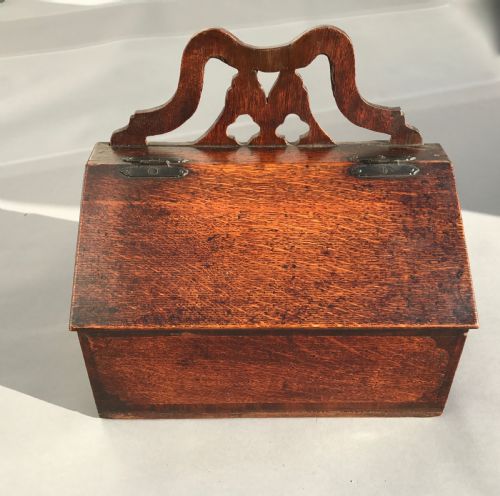 Antique Oak Candle Box