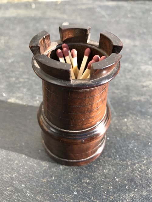 Antique Castellated Match Holder