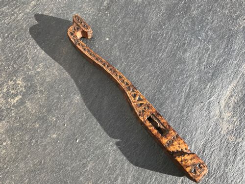 Antique Knitting Sheath, Dated 1804, Hearts, Ball and Open Lantern