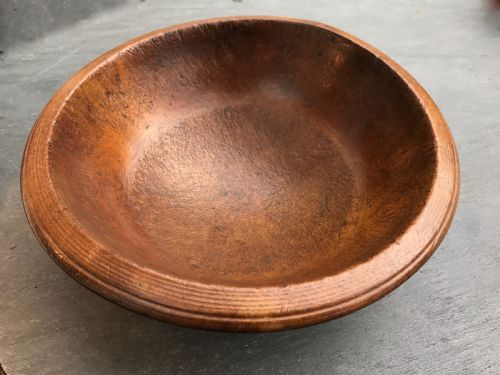 Antique Treen  English Sycamore Bowl - Good Proportions