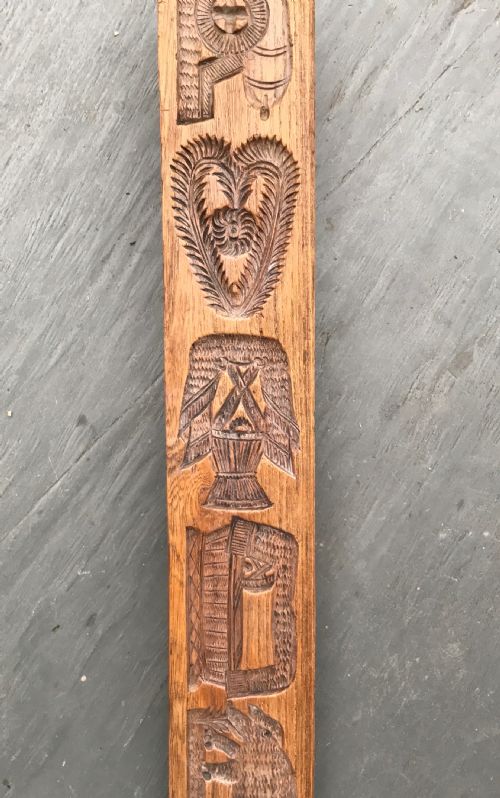 Antique  Treen Double Sided Gingerbread Mould