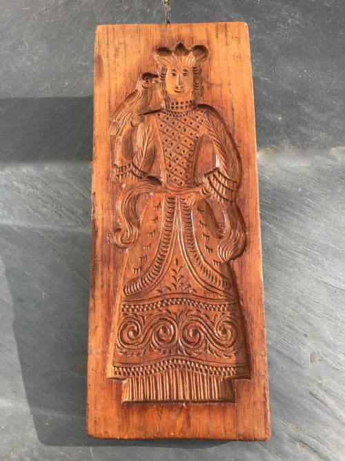 Antique Treen Double Sided Gingerbread Mould