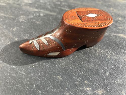 Antique Snuff Shoe Box - Small Size