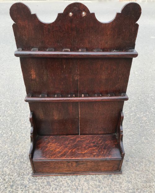 Antique Oak Spoon Rack - Good Colour