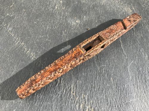 Antique Treen Knitting Sheath - Dated 1801