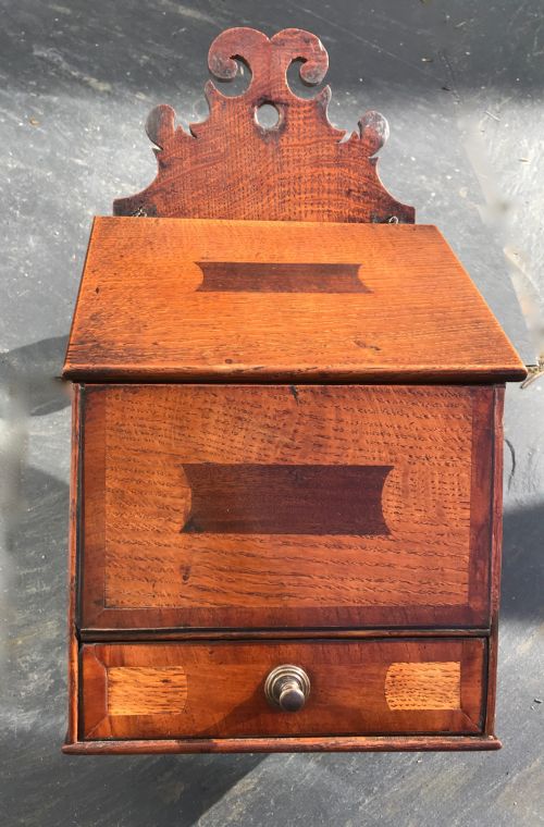 An 18th Century Oak Salt Box with Drawer