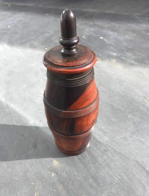 An 18th Century Treen Lignum Vitae Coffee Grinder