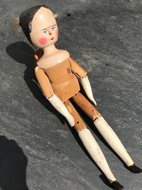 Antique Grodenertal Wooden Doll