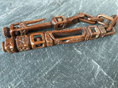 Antique Treen Knitting Sheath - Dated 1811