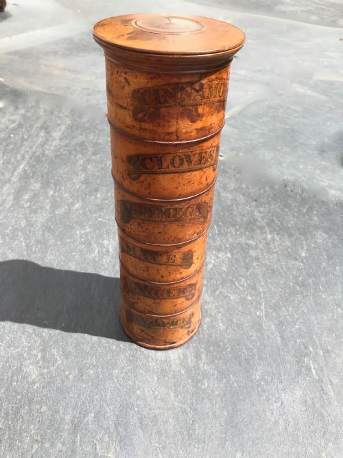 An Unusual Antique Six Tier Spice Tower