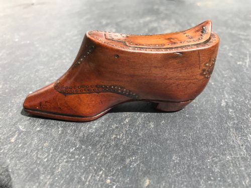 Antique Snuff Shoe - Heart Motif