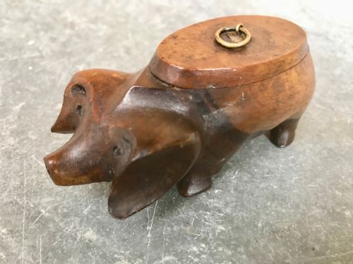 Antique Snuff Box - Pig