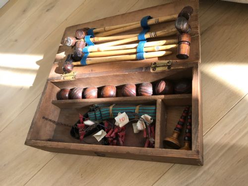 Antique Small Sized Croquet Set - Treen