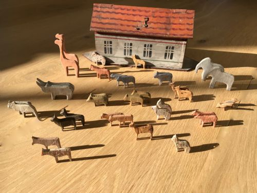 Small Sized Antique Noah's Ark - Treen