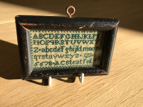 An Unusually Small 19th Century Sampler