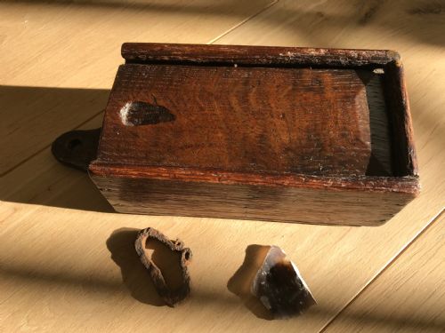 An Antique Tinder Box - Treen