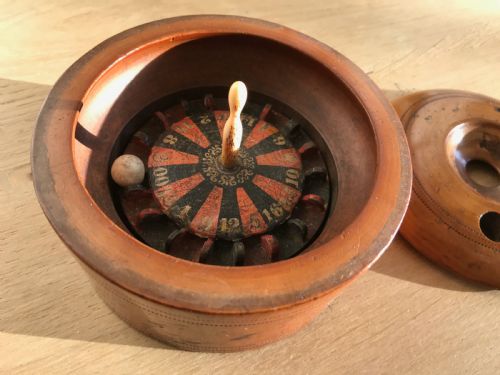 Antique Travelling Roulette Game - Large Size - Treen