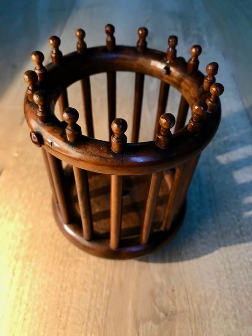 An Antique Wool Cage - Treen