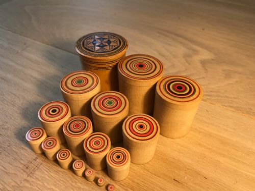An Antique Set of Seventeen Tunbridge Ware Boxes