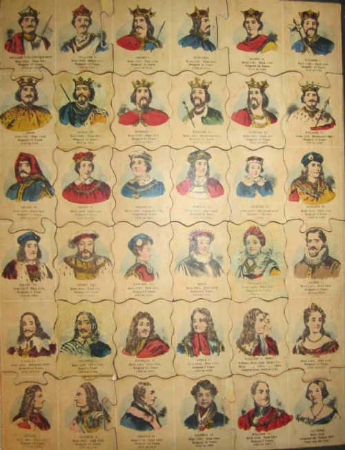 Antique Puzzle - Sovereigns of England,