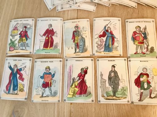 A Complete Set of Hand Coloured Shakespeare Cards - Game