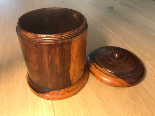 Antique Lignum Vitae String Box - Treen