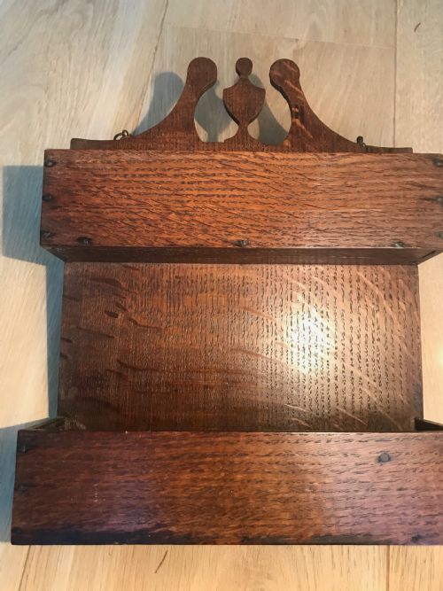 Antique Georgian Oak Treen Spill Holder